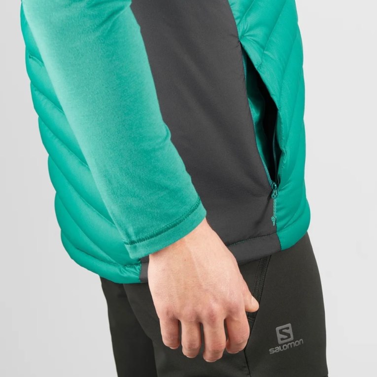 Coletes Isolados Salomon Essential Xwarm Down Masculino Verdes | PT C07426